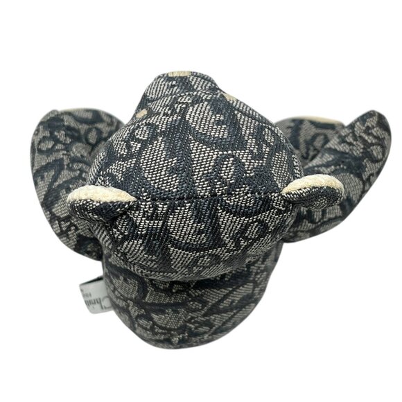 Christian Dior Vintage Trotter Monogram Teddy Bear Plush Toy Blue White [105906] - Picture 9 of 12